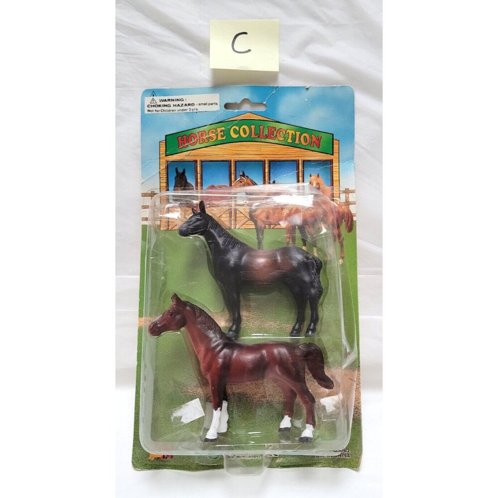 Vintage 1994 Toy Major Plastic Horse Figures Friesian Anglo-Arab #509/2 - Lot C